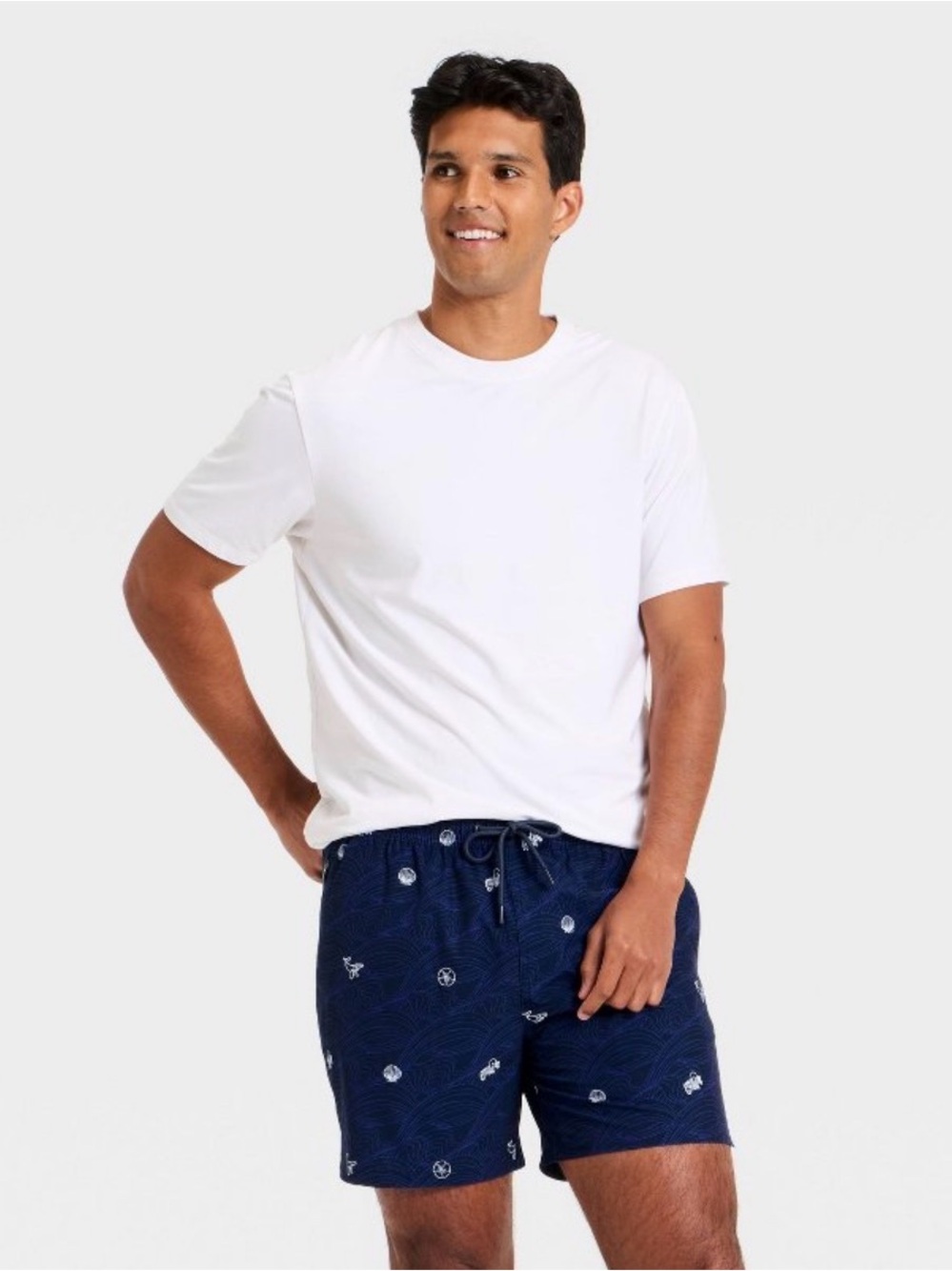 Goodfellow & Co Navy Patterned Men’s Swim Trunks